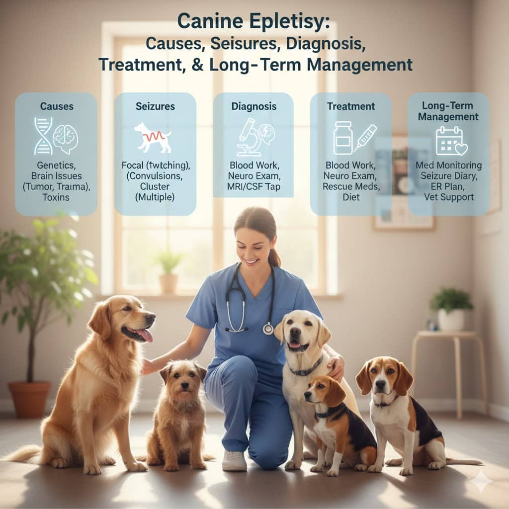 Canine Epilepsy: Causes, Seizures, Diagnosis, Treatment, and Long-Term Management