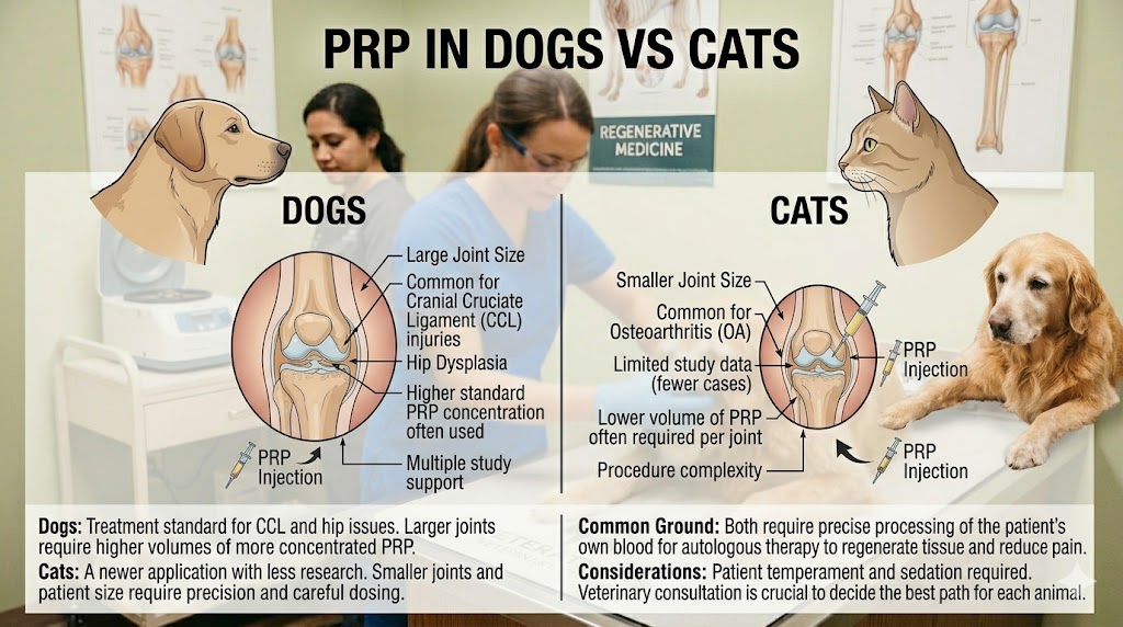 PRP Therapy in Pets - All Creatures Veterinary Center PRP in Dogs vs Cats