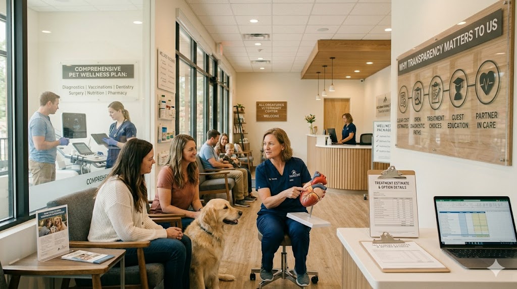 Looking for a Trusted Vet Near You? Here’s Why Pet Owners Choose All Creatures Veterinary Care - All Creatures Veterinary Center Why Transparency Matters to Us