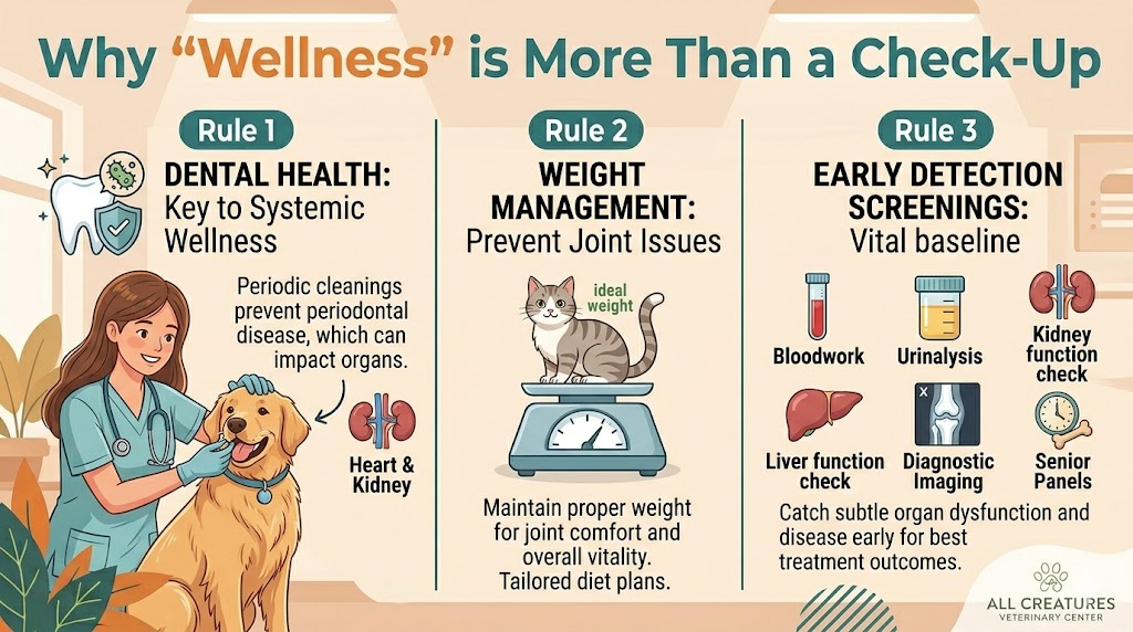 How Often Should You Take Your Pet to the Vet? A Complete Wellness Guide - All Creatures Veterinary Center Why "Wellness" is More Than a Check-Up