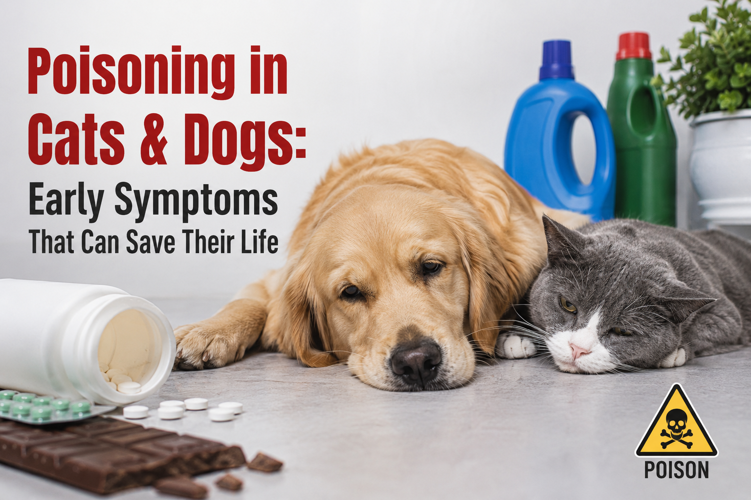 Poisoning in Cats & Dogs: Early Symptoms That Can Save Their Life