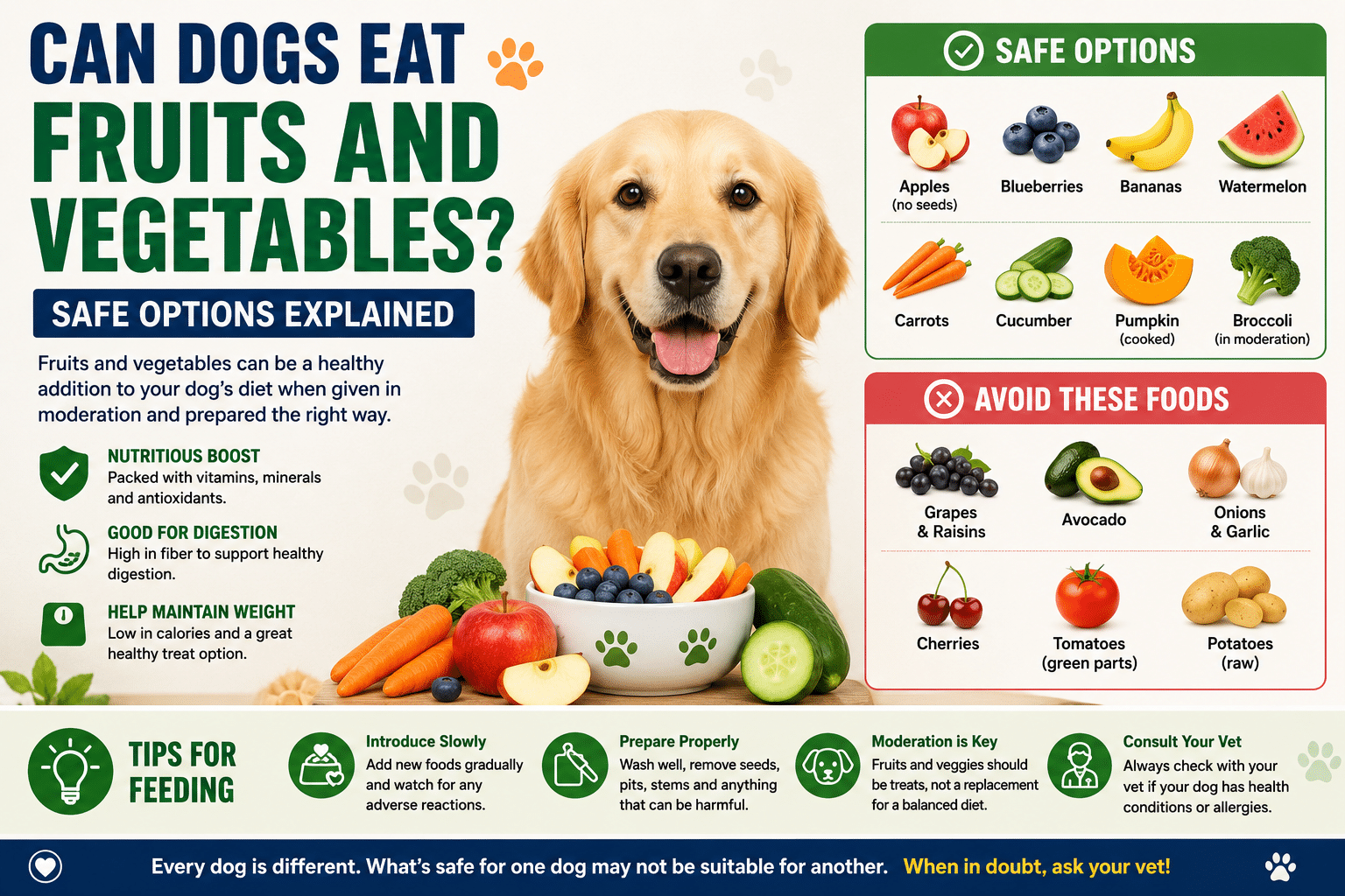 Can Dogs Eat Fruits and Vegetables? Safe Options Explained
