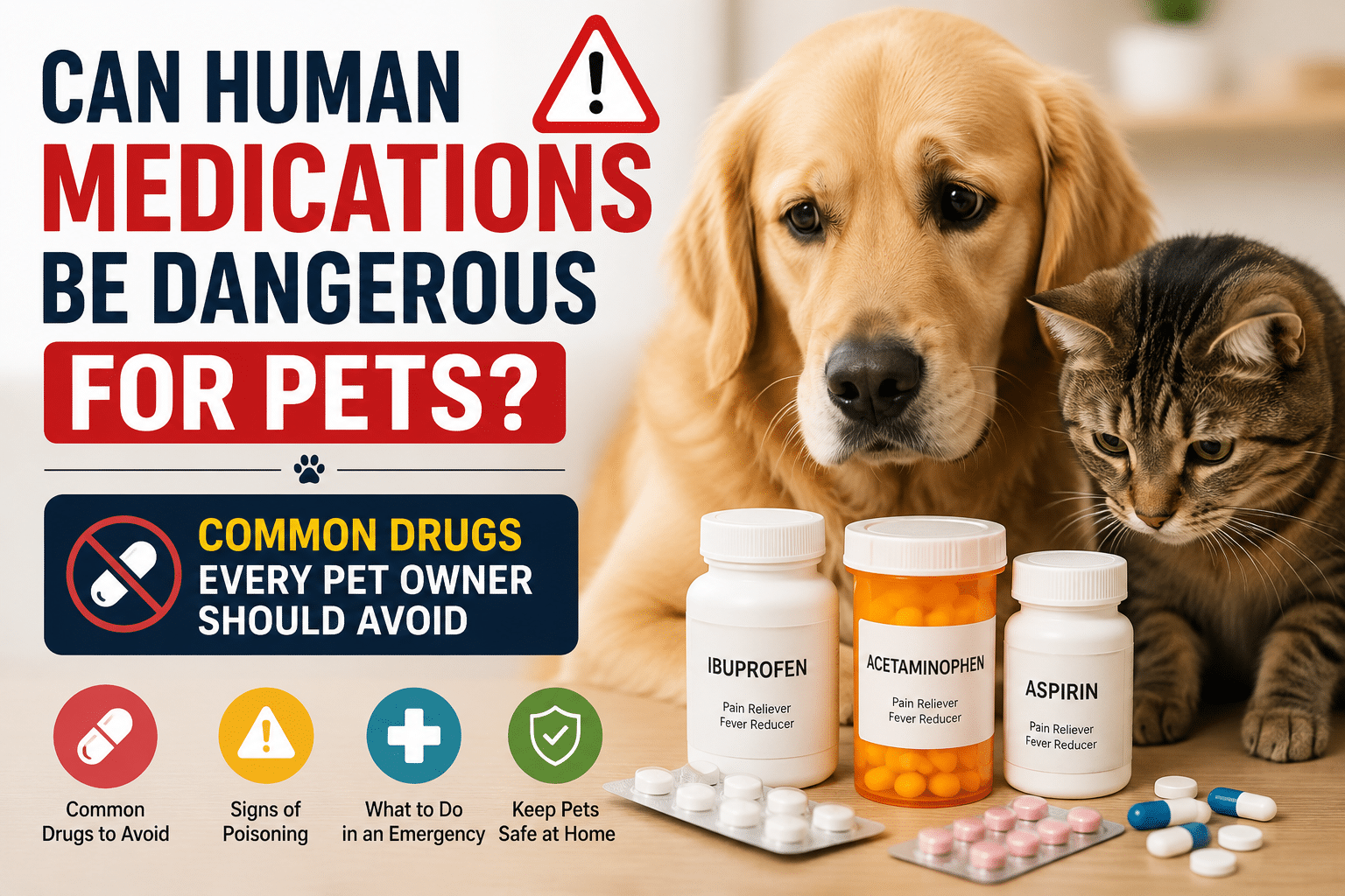 Can Human Medications Be Dangerous for Pets? Common Drugs Every Pet Owner Should Avoid