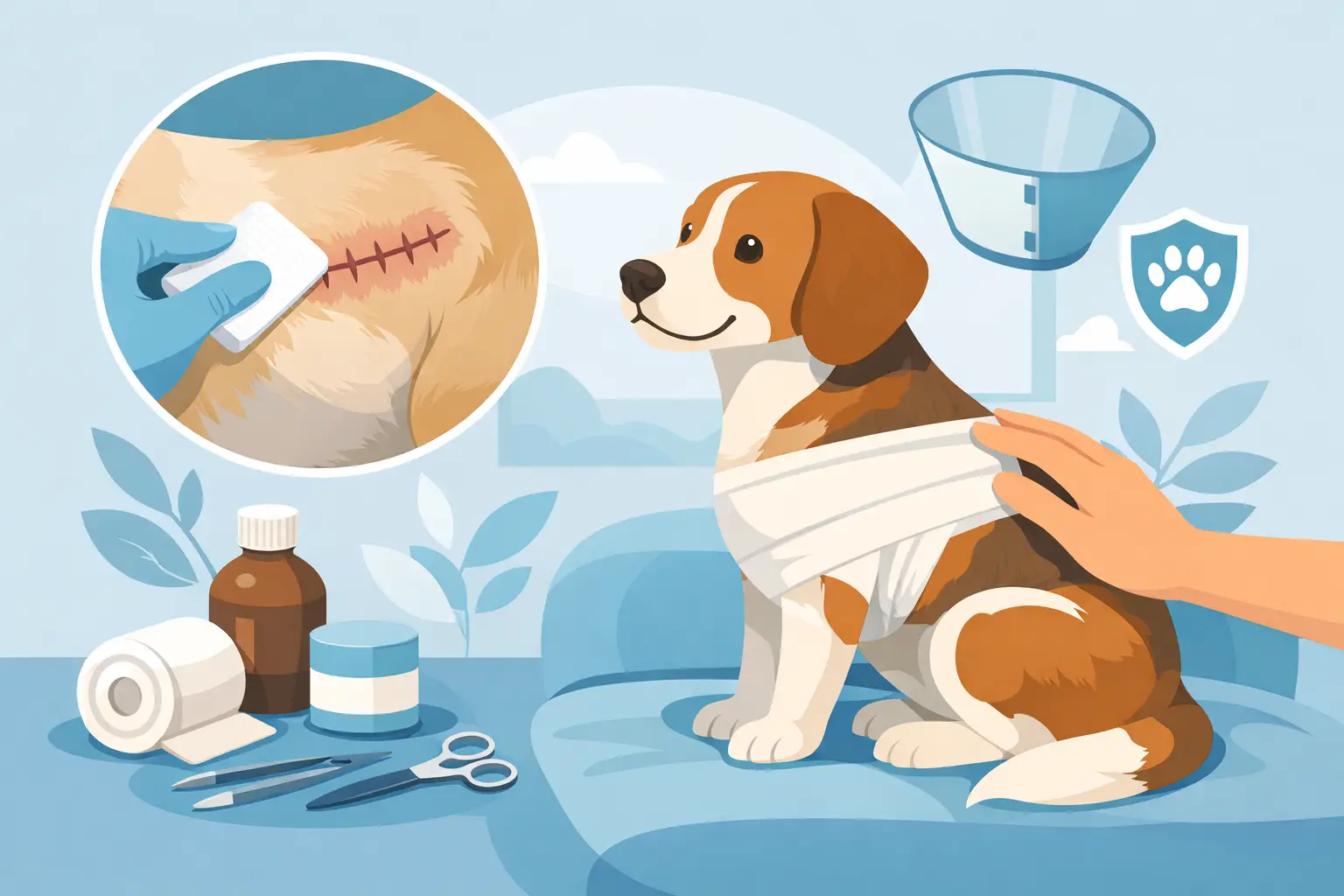 How to Care for Dog Stitches